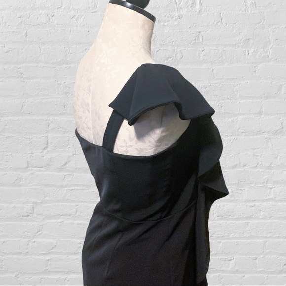 Laundry by Shelli Segal Black One Shoulder Dress 4 - Picture 5 of 10